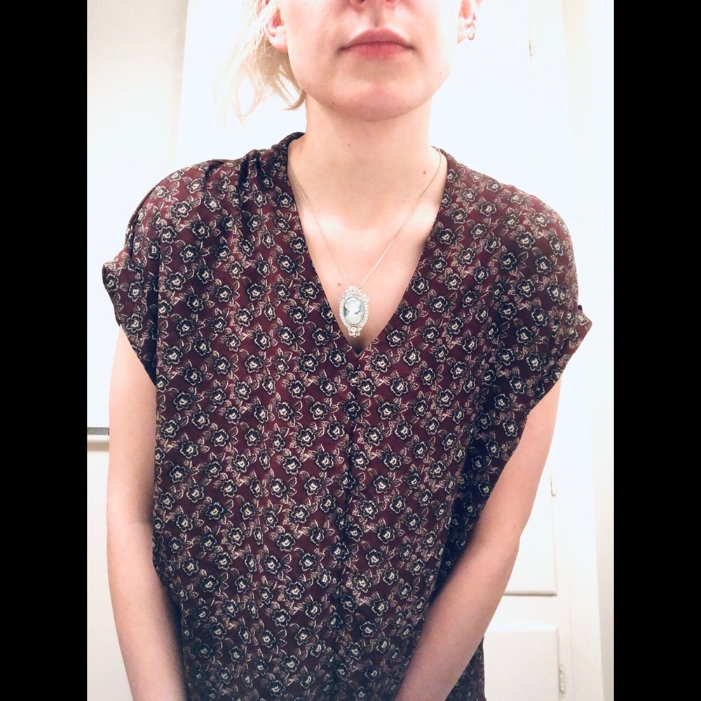 Long V neck Blouse
